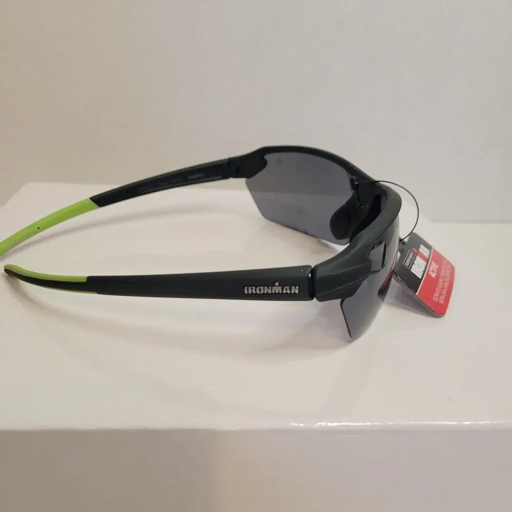 Foster Grant Ironman Active Wrap Sport Sunglasses Black UV Protection NWT